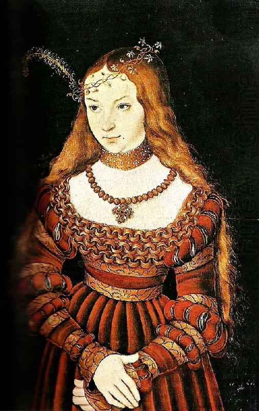 CRANACH, Lucas the Elder portrait of sybilla of cleves oil painting picture